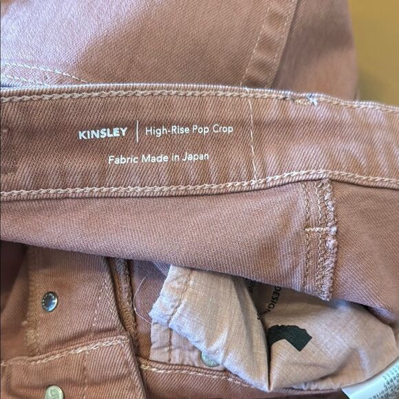 Ag Adriano Goldschmied Kinsley Dusty Blush Wide-Leg Pop Crop Jeans size 29 - Picture 5 of 13